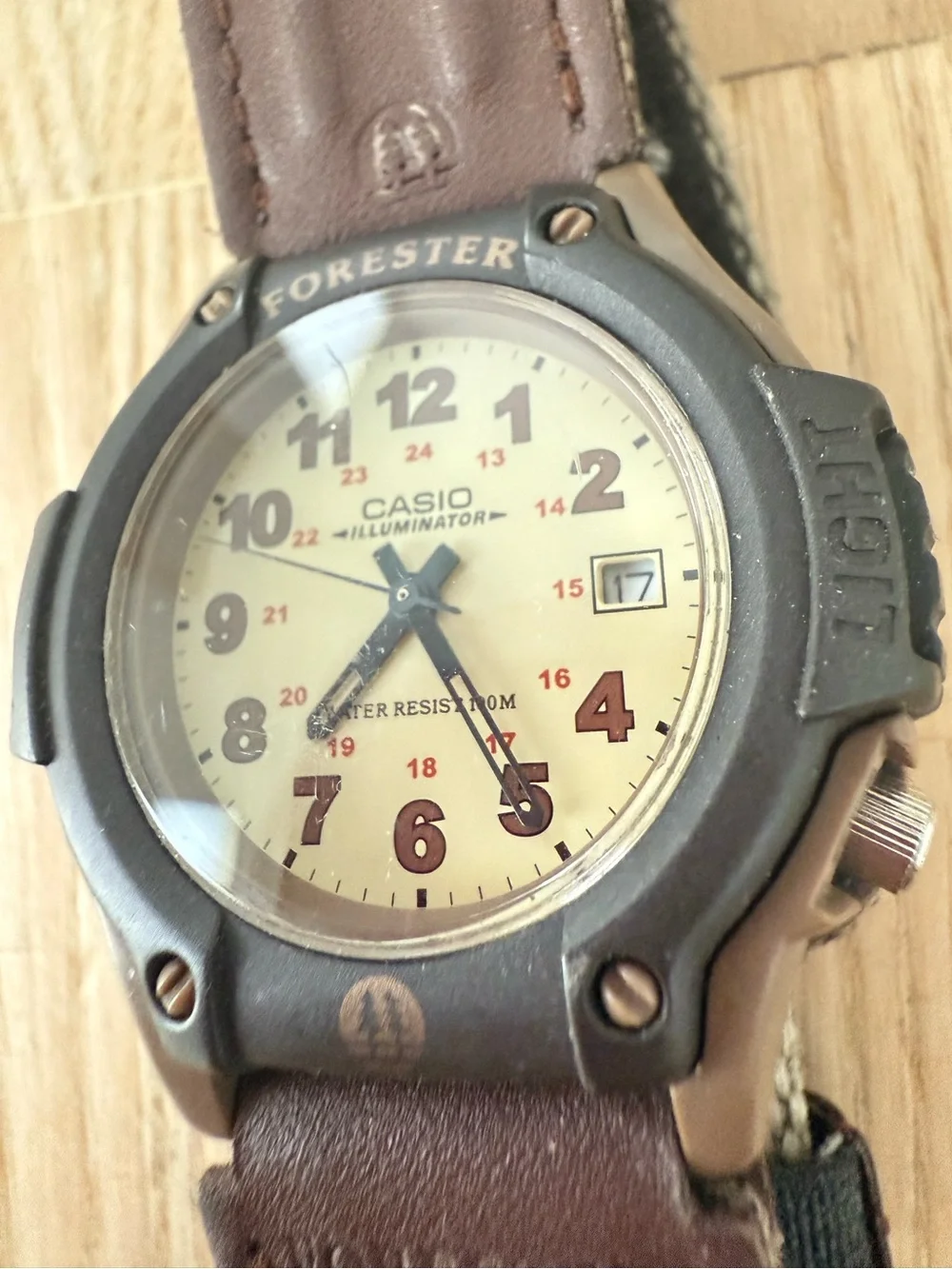 Casio Forester brown and tan outdoor casual watch NEW BATTERY